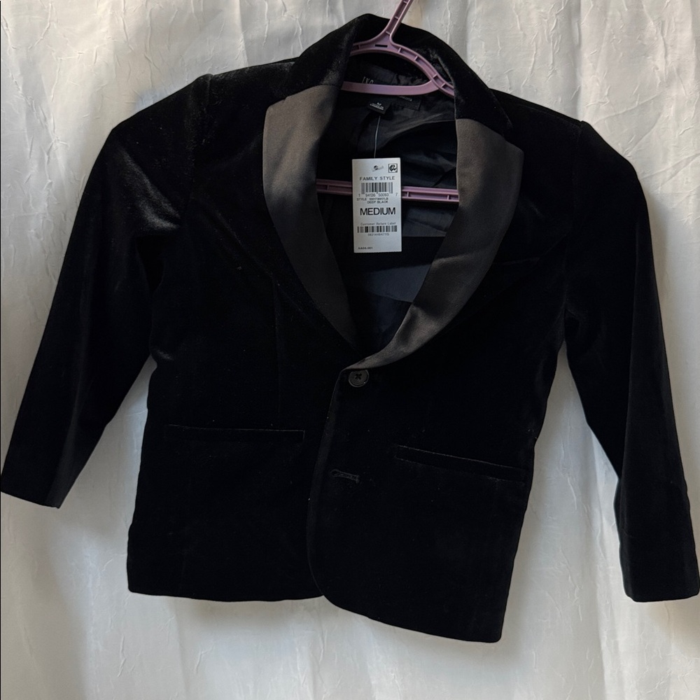 INC International Concepts Kids Black Velvet Blazer